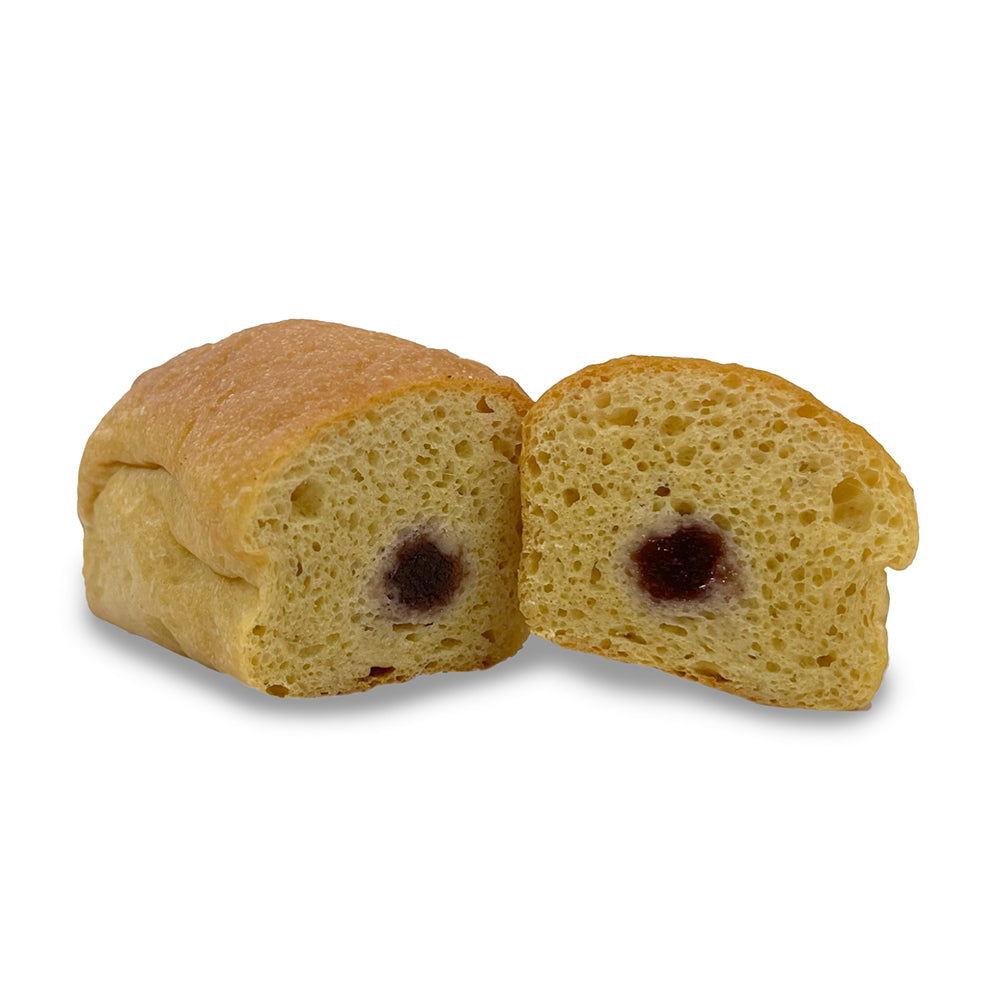 Bizcocho proteico sin azúcares añadidos relleno de mermelada de frutos rojos