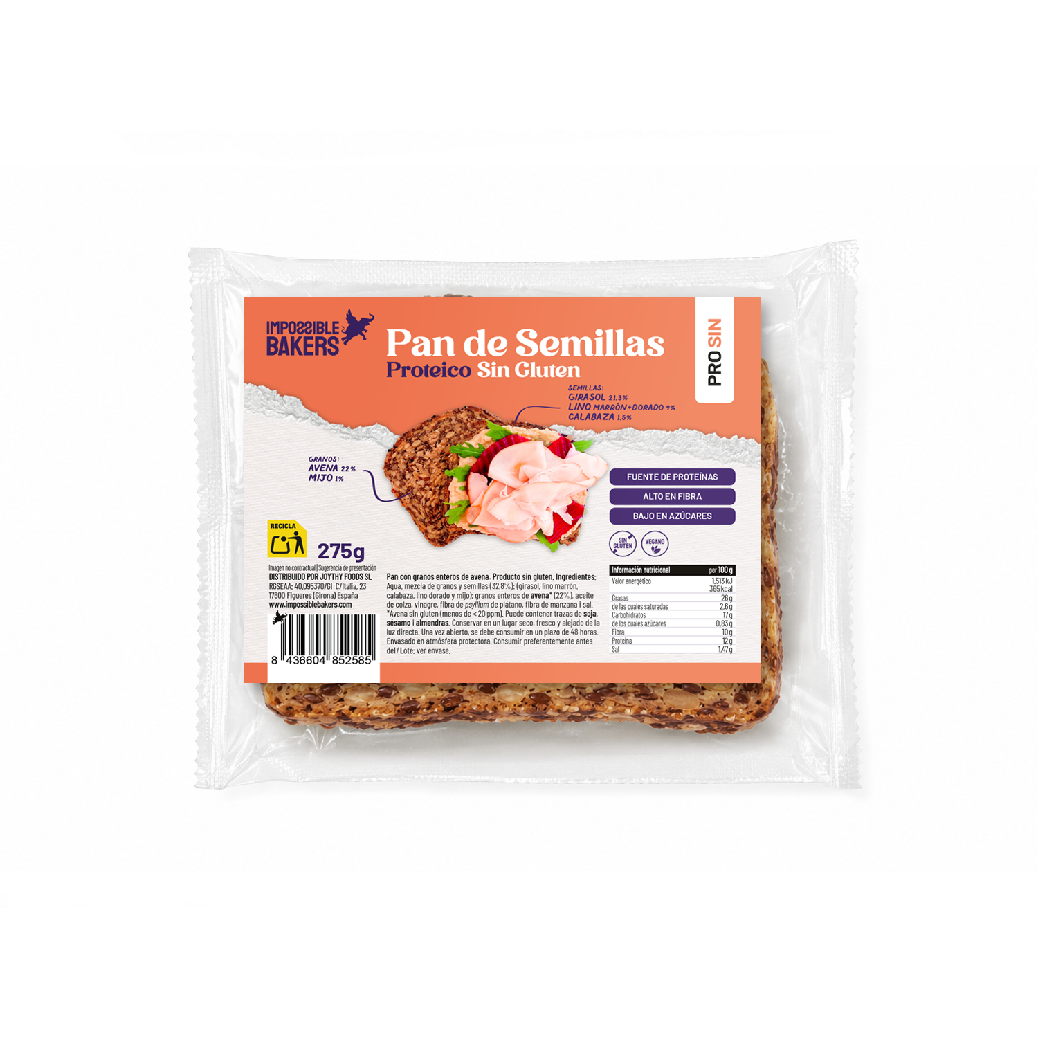 Pan de Semillas envasado
